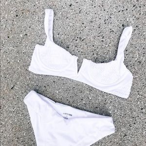 White Lahana Swim bikini top